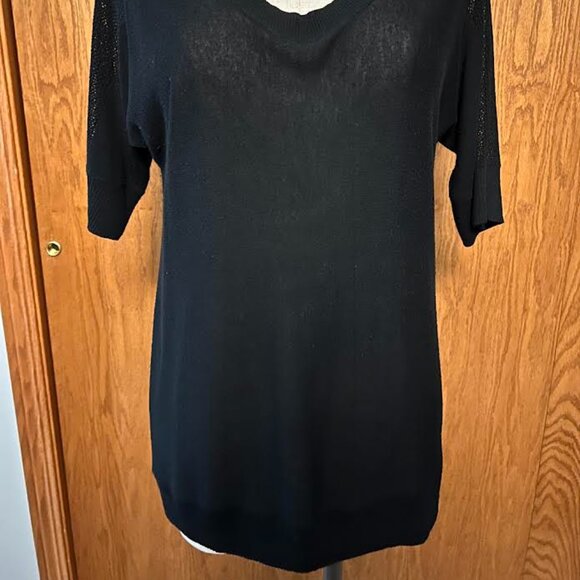 MOSSIMO / BLACK SHORT SLEEVE SWEATER / SIZE LARGE - Picture 2 of 9